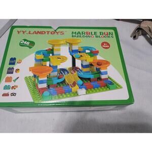 YY.LandToys Marble Run Building Blocks Set 246 Pieces Kids STEM Toy Age 3+